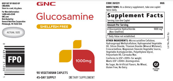 GNC Glucosamine 1000 Mg 90 Vegetarian Caplets