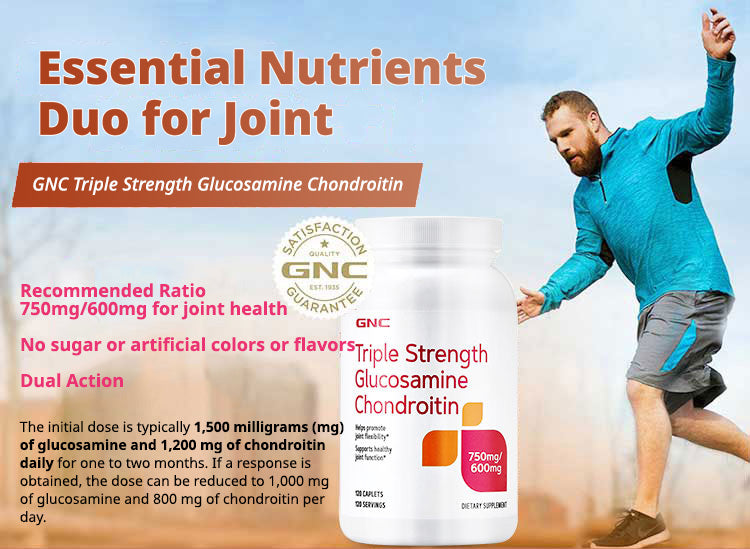 GNC Triple Strength Glucosamine Chondroitin 120 Caplets