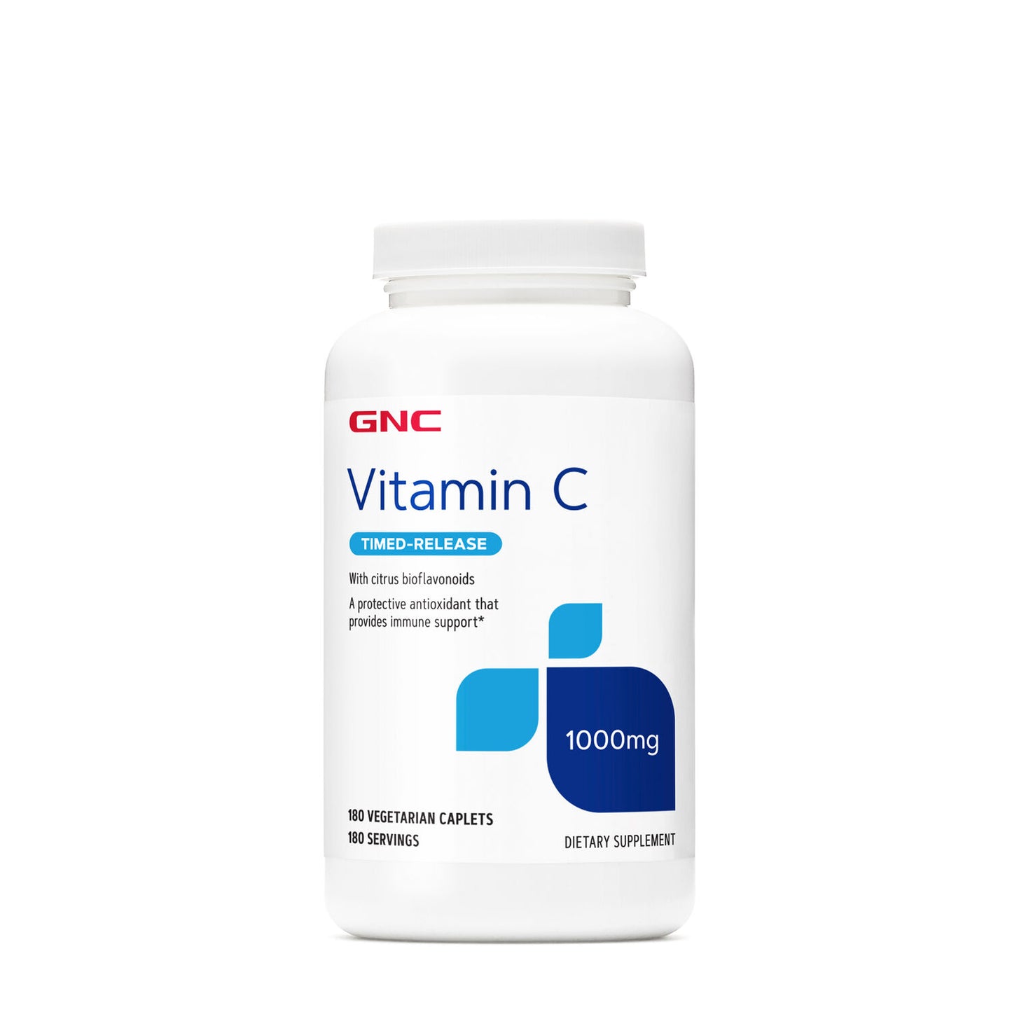 GNC Vitamin C Timed-Release Caplets 1000 Mg 180 Vegetarian Caplets