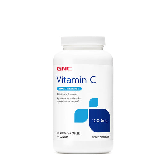 GNC Vitamin C Timed-Release Caplets 1000 Mg 180 Vegetarian Caplets