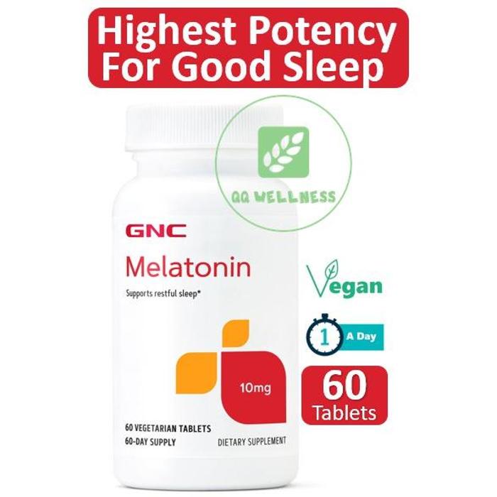 GNC Melatonin 10 Mg 60 Vegetarian Tablets