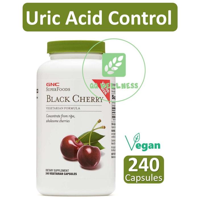 GNC SuperFoods Black Cherry VALUE SIZE 240 Capsules