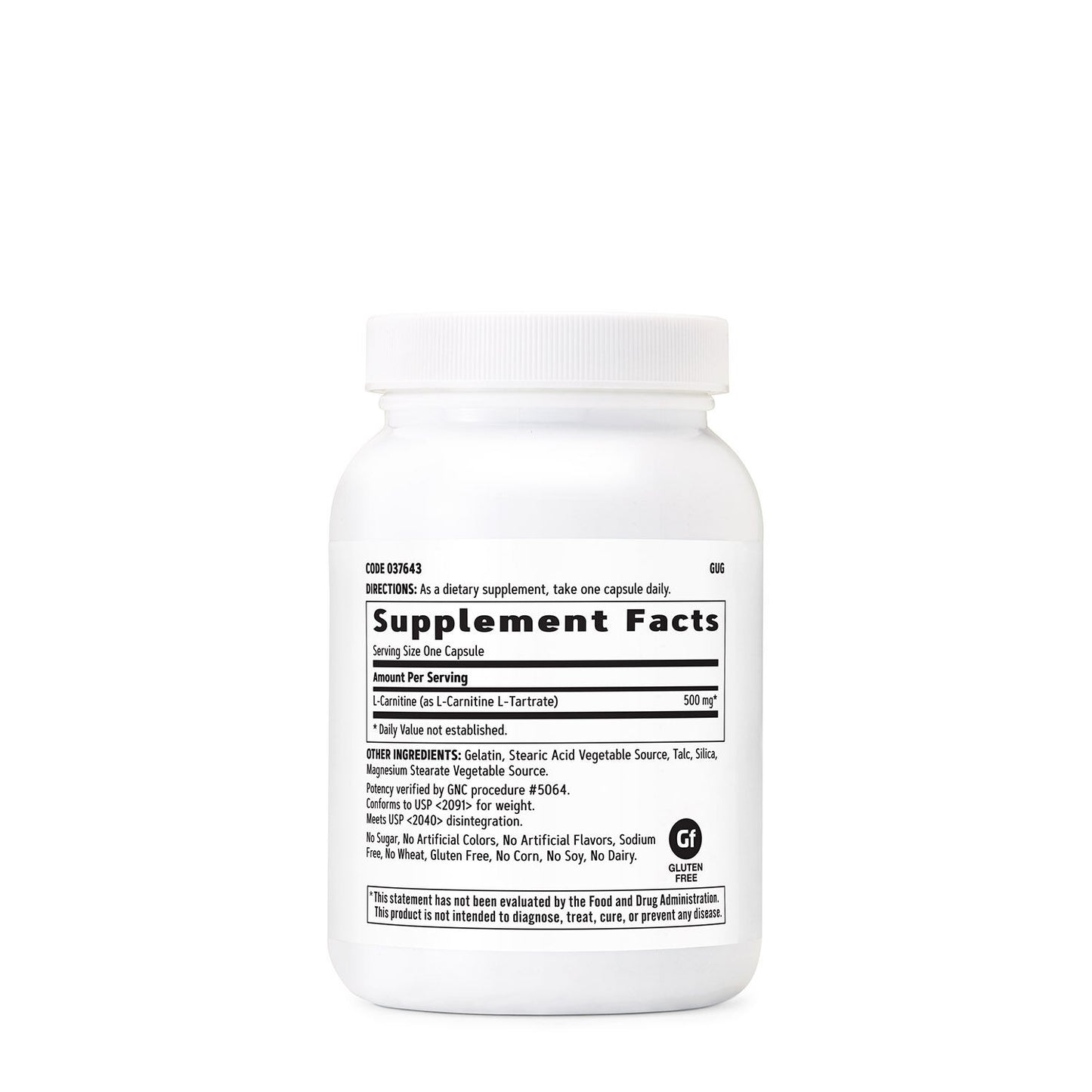 GNC L-Carnitine 500 Mg 120 Capsules