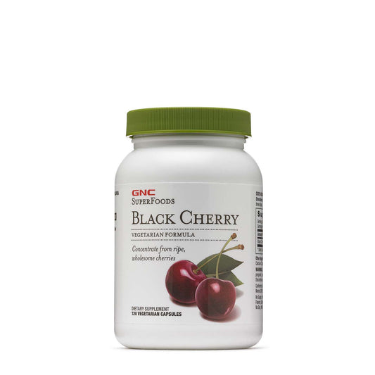 GNC Superfoods Black Cherry 120 Vegetarian Capsules [Lower Uric Acid Level Gout Joint Pain]