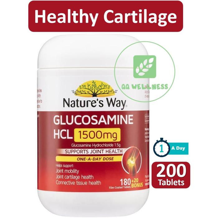 NATURE'S WAY Glucosamine 1500mg 200 Tablets Promote Healthy Joint Cartilage