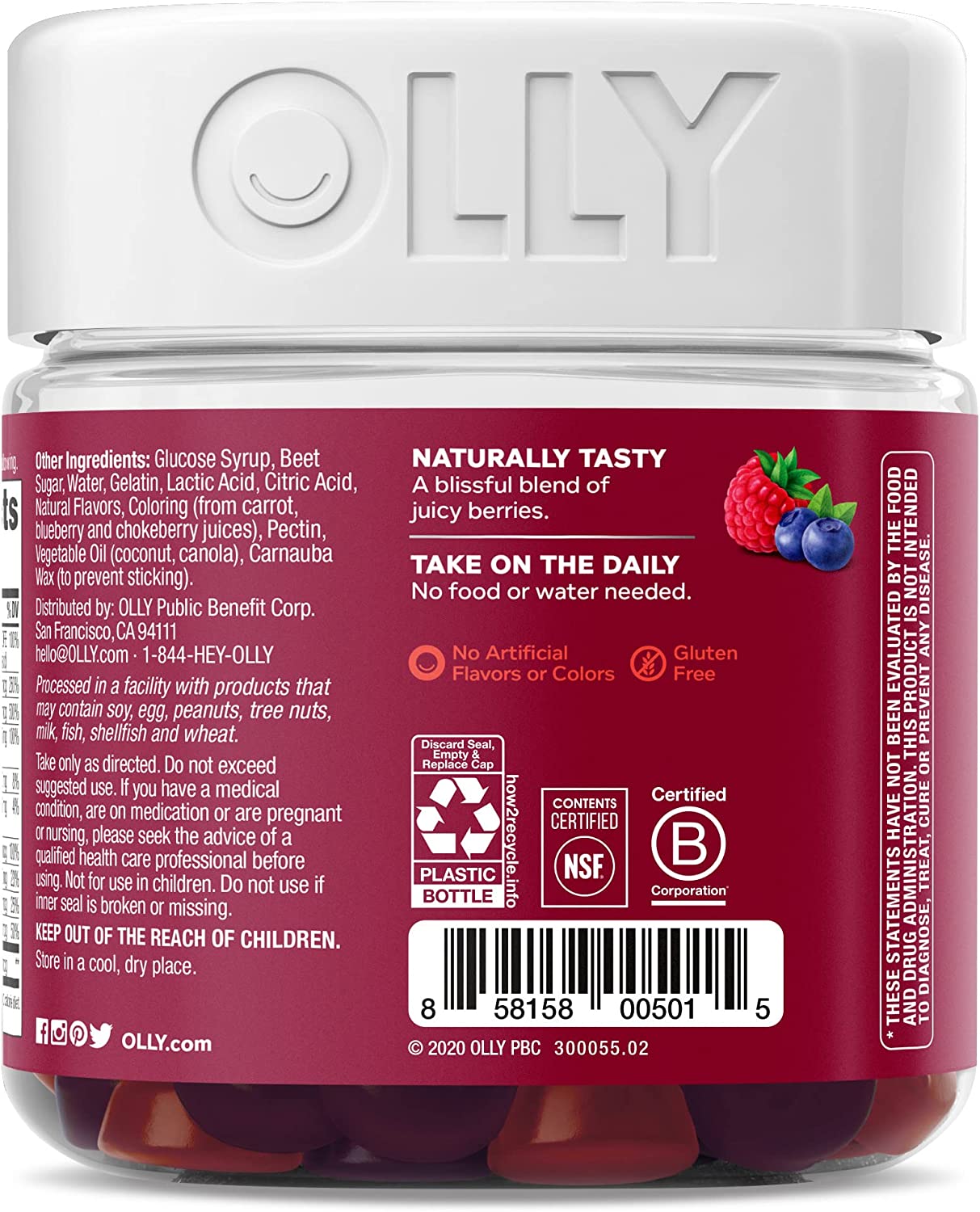 OLLY Women's Multivitamin 90 Gummies Overall Health and Immune Support Vitamins Biotin, Folic Acid